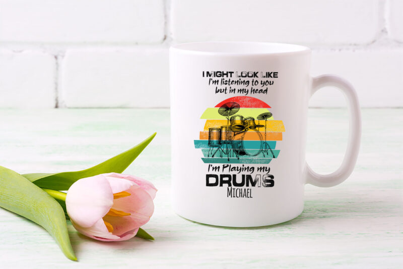 Personalize Drummer Mug, Drummer For Him TL