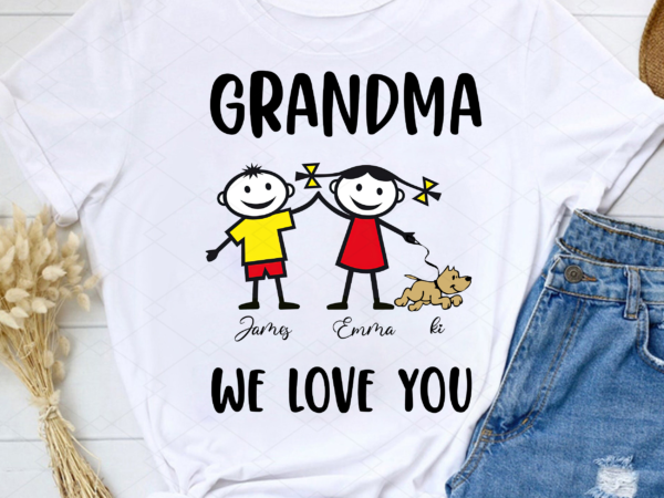 Personalized grandma coffee mug, mothers day gift from granddaughter grandson, holiday gift, birthday gift tl t shirt illustration