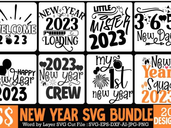 Happy new year t-shirt design bundle , happy new year svg bundlehappy new year 2023 t-shirt design,happy new year shirt ,new years shirt, funny new year tee, happy new year