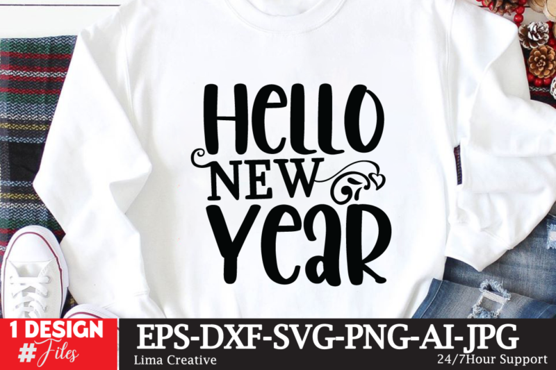 hello New Year T-shirt Design,New Year Crew 2023 T-shirt Design,New Years SVG Bundle, New Year’s Eve Quote, Cheers 2023 Saying, Nye Decor, Happy New Year Clip Art, New Year, 2023