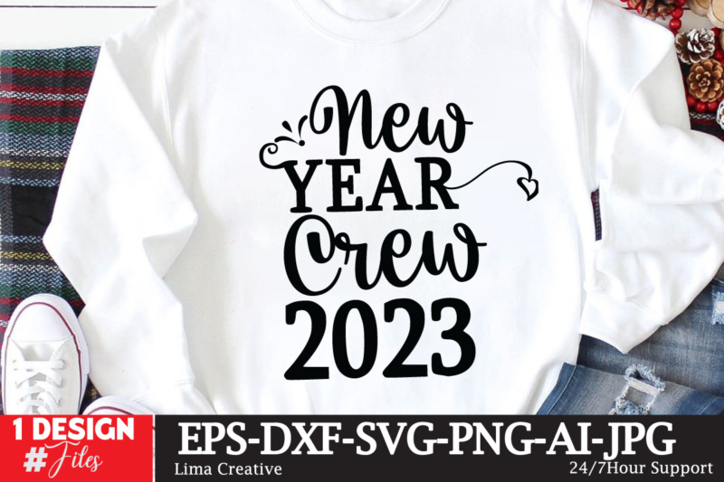 New Year SVG Bundle, New Year SVG Cute File, New Year T-shirt Design , New Year T-shirt Design Bundle , New Retro, New Year PNg ,New Year Crew 2023 T-shirt