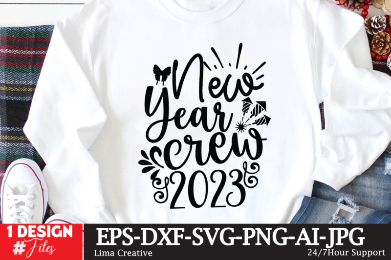 New Year SVG Bundle, New Year SVG Cute File, New Year T-shirt Design , New Year T-shirt Design Bundle , New Retro, New Year PNg ,New Year Crew 2023 T-shirt