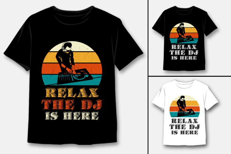 Retro Vintage Sunset T-Shirt Design Bundle