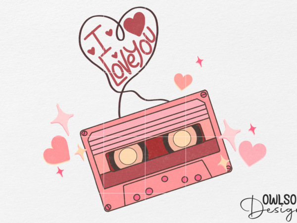 Retro cassette valentine png sublimation t shirt design online