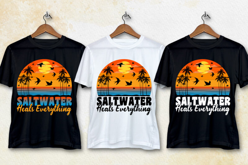 Summer Sunset T-Shirt Design Bundle