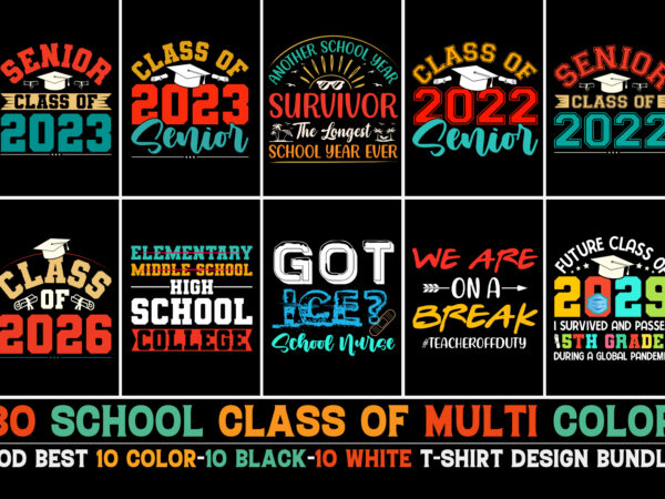 School pod t-shirt design bundle