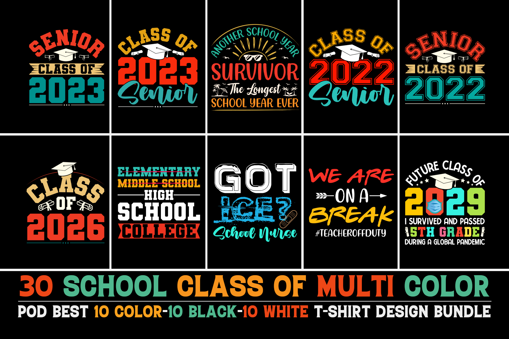 High School Musical Theatre Doodle T-Shirt Multicolor