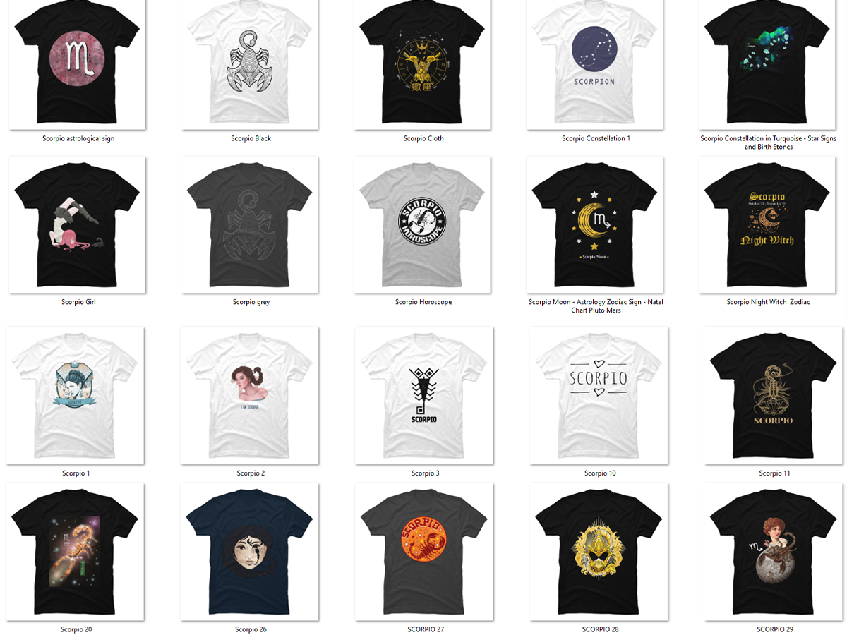 20 Scorpio PNG T-shirt Designs Bundle For Commercial Use Part 2 ...