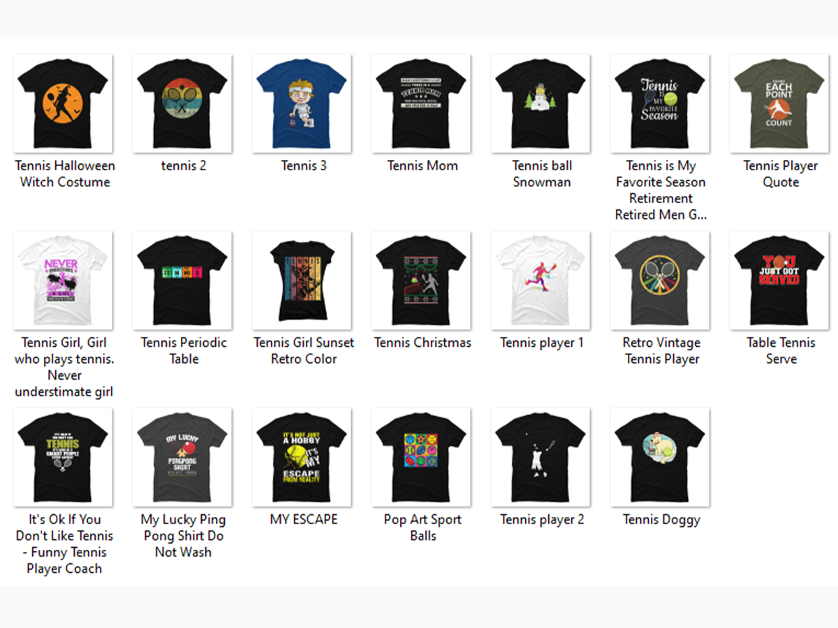 20 Tennis PNG T-shirt Designs Bundle For Commercial Use Part 3, Tennis ...