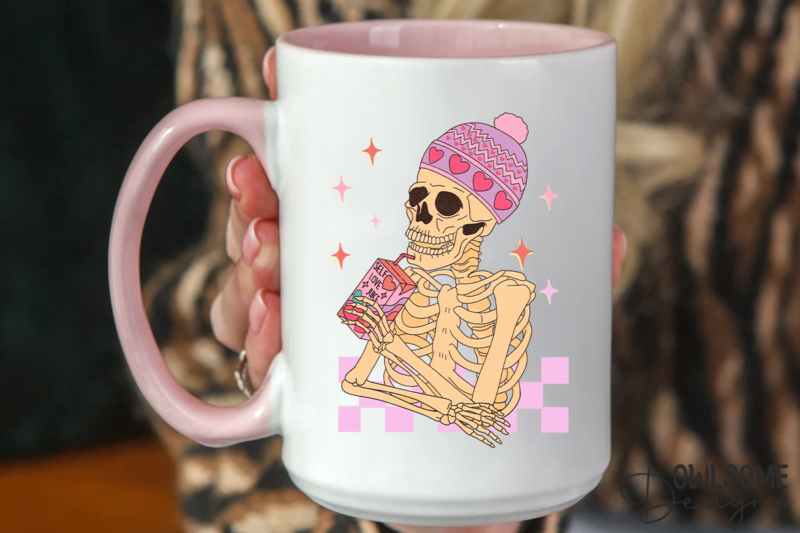 Self Love Juice Skeleton Valentine PNG