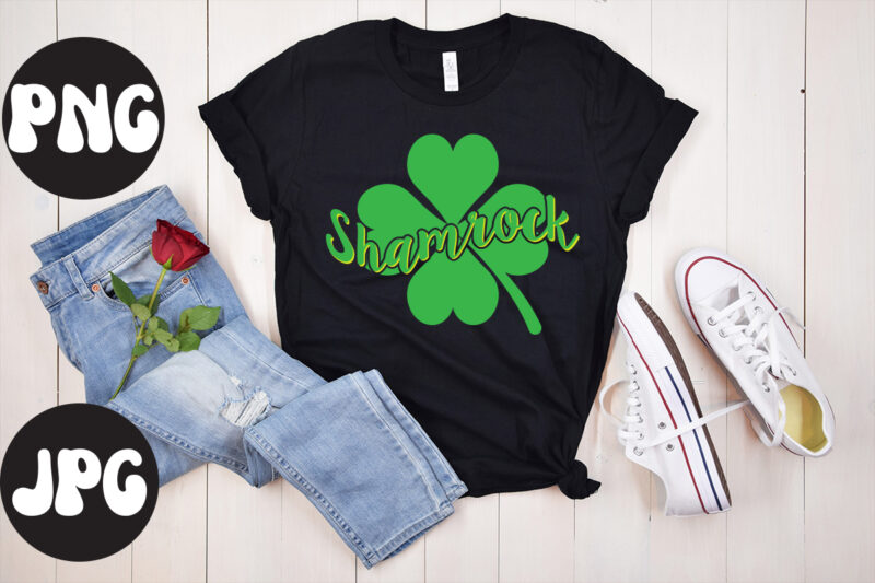 Shamrock SVG design, Shamrock retro design, St Patrick's Day Bundle,St Patrick's Day SVG Bundle,Feelin Lucky PNG, Lucky Png, Lucky Vibes, Retro Smiley Face, Leopard Png, St Patrick's Day Png, St.