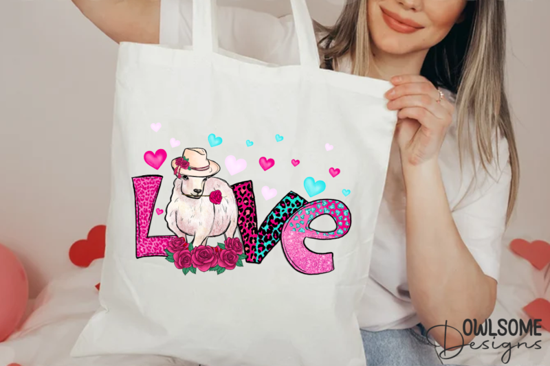 Sheep Love Valentine PNG Sublimation