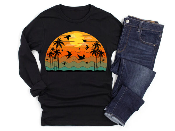 Summer sunset sunset colorful t-shirt graphic
