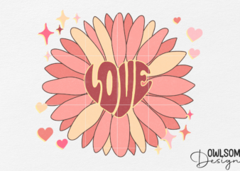 Sunflower Love Valentine PNG t shirt template vector