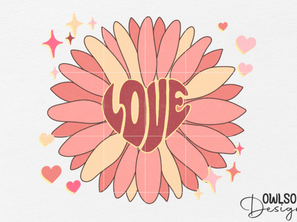 Sunflower love valentine png t shirt template vector
