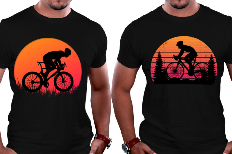 Sunset Colorful Cycling T-Shirt Graphic