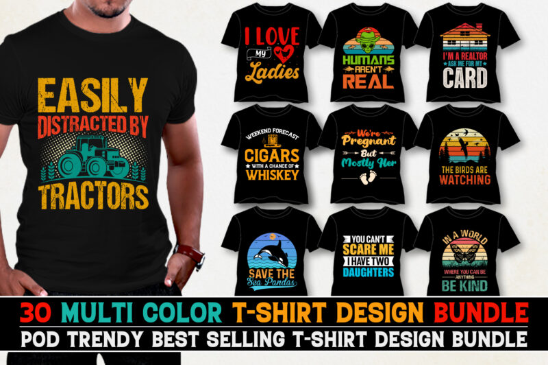 T-Shirt Design Bundle-Trendy T-Shirt Design