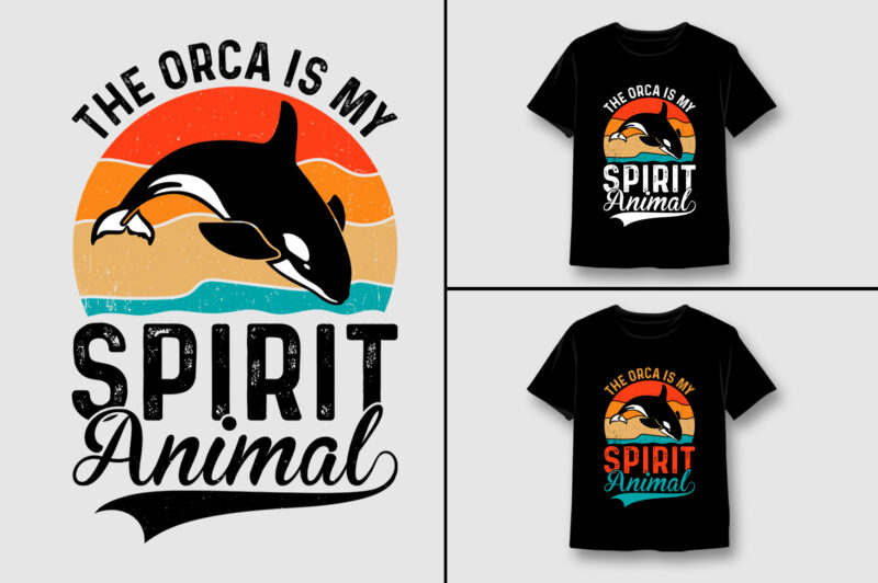 Otter Orca T-Shirt Design Bundle