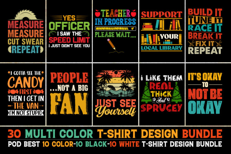 Trendy Pod T-Shirt Design Bundle