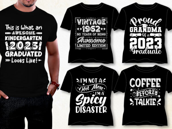 Typography t-shirt design bundle