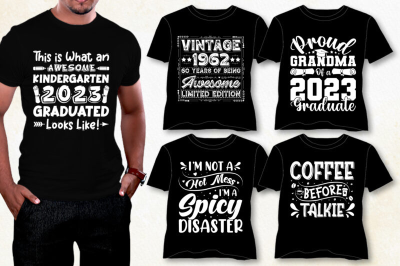 Typography T-Shirt Design Bundle