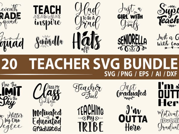 Teacher svg bundle t shirt designs for sale