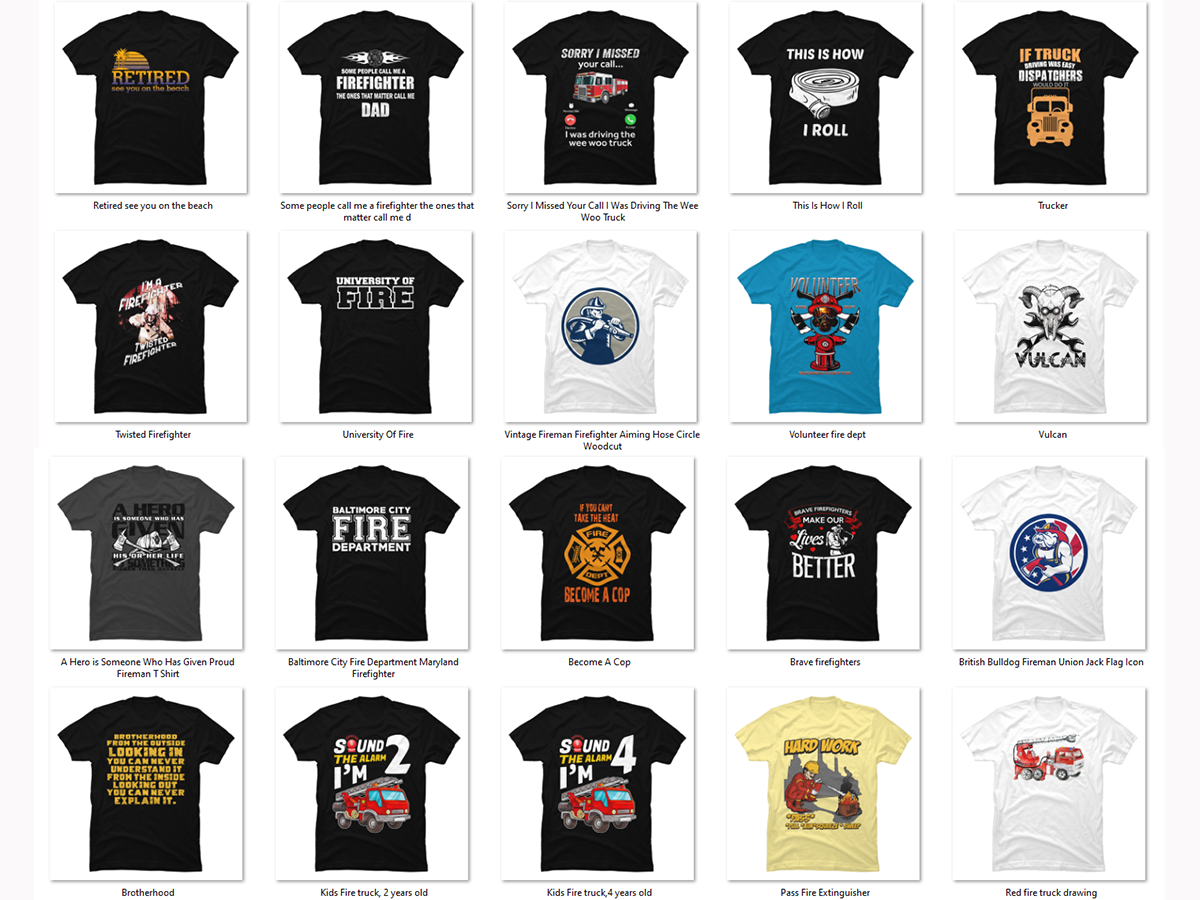 20 Firefighter PNG T-shirt Designs Bundle For Commercial Use Part 8 ...