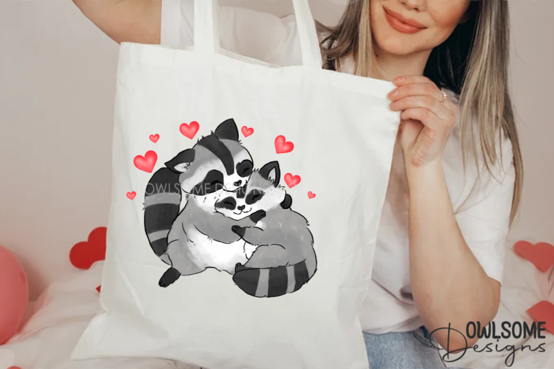 Valentine’s Day Raccoon Couple