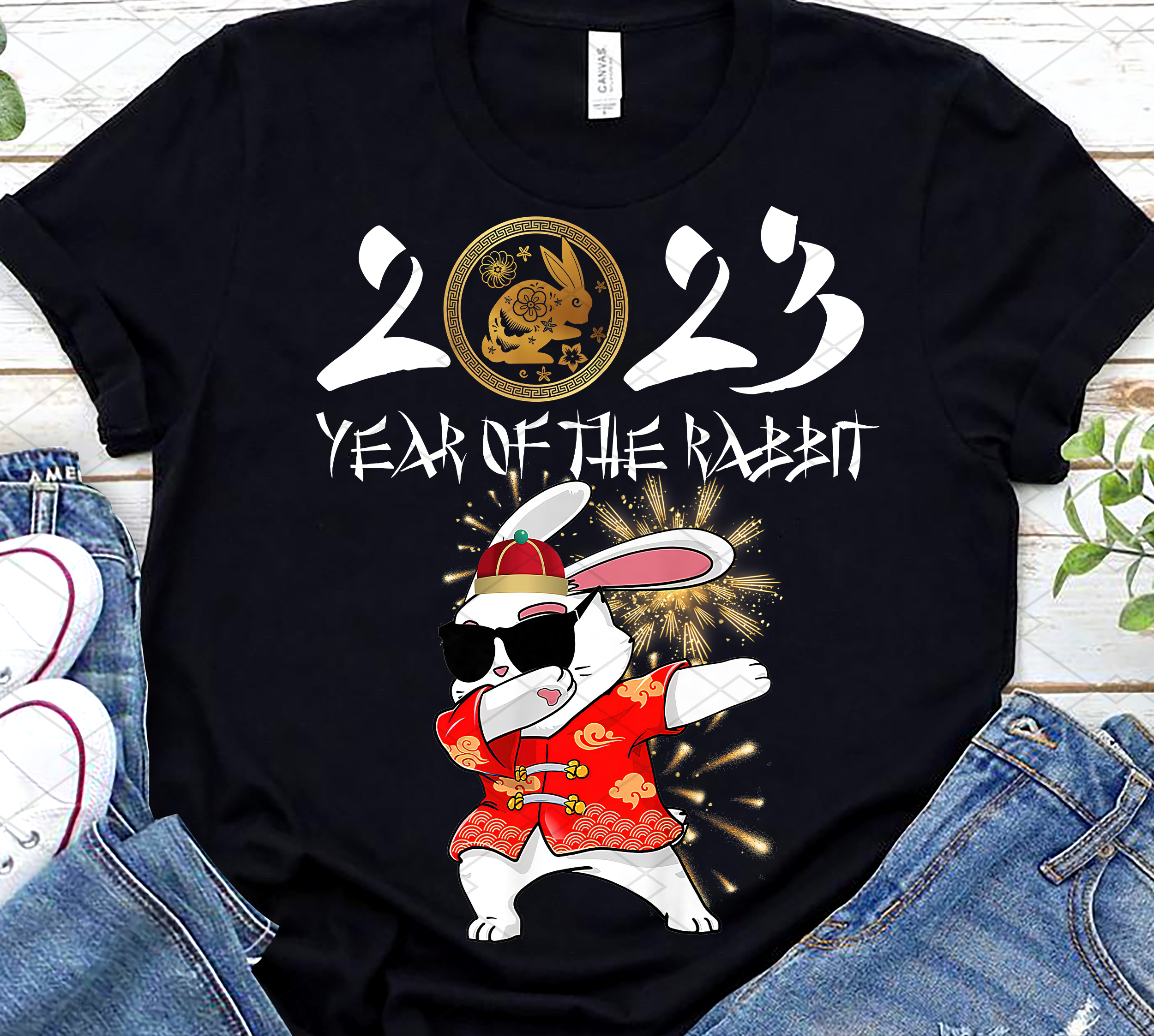 Chinese New Year Rabbit Zodiac Sign PNG & SVG Design For T-Shirts