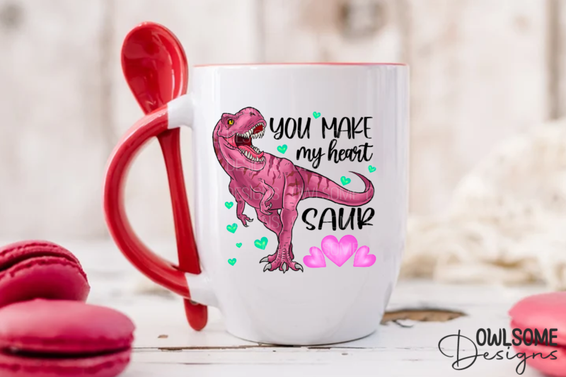 You Make My Heart Saur Valentine PNG