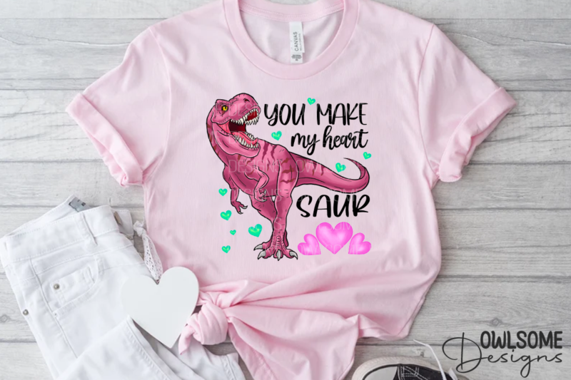 You Make My Heart Saur Valentine PNG