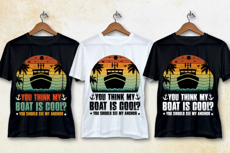 Family Boating T-Shirt Design Bundle