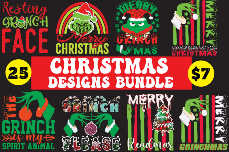 Christmas Grinch T shirt design bundle,christmas svg mega bundle ,130 christmas design bundle , christmas svg bundle , 20 christmas t-shirt design , winter svg bundle, christmas svg, winter svg,