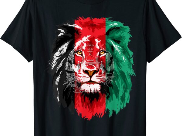 Afghanistan flag lion free afghanistan t shirt men