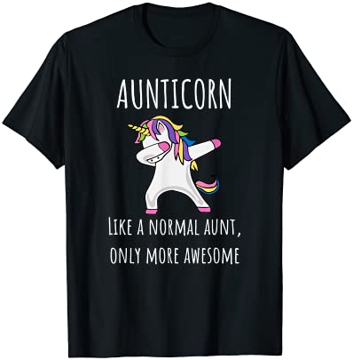 Aunticorn like an aunt only awesome dabbing unicorn t shirt t shirt men