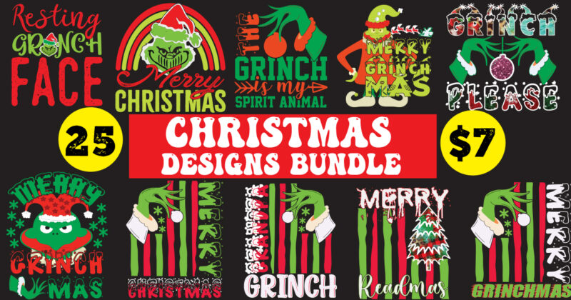 Christmas Grinch T shirt design bundle,christmas svg mega bundle ,130 christmas design bundle , christmas svg bundle , 20 christmas t-shirt design , winter svg bundle, christmas svg, winter svg,