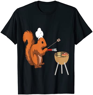 bbq squirrel grilling cooking grillmaster sausage t shirts men - Buy t ...