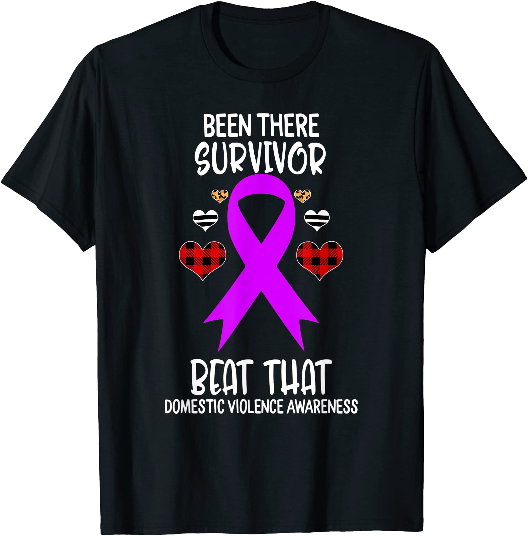 been there survivor beat that domestic violence awareness t shirt men ...