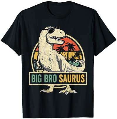 Bigbrosaurus t rex dinosaur big bro saurus brother family t shirt men