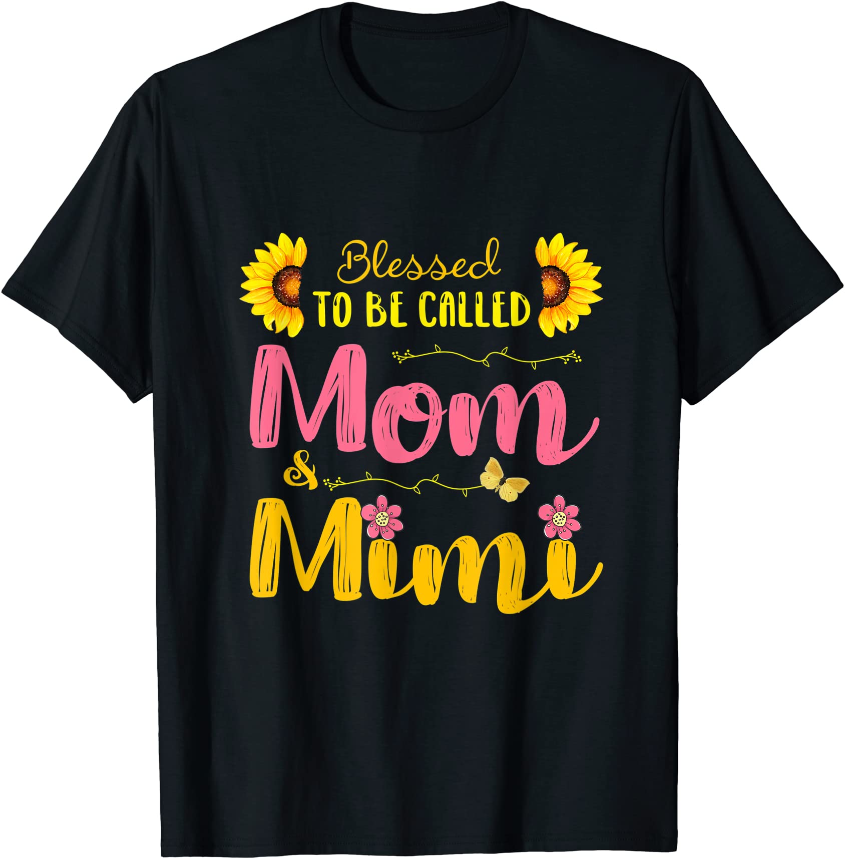 blessed to be called mom amp mimi mom birthday mother day gift t shirt ...