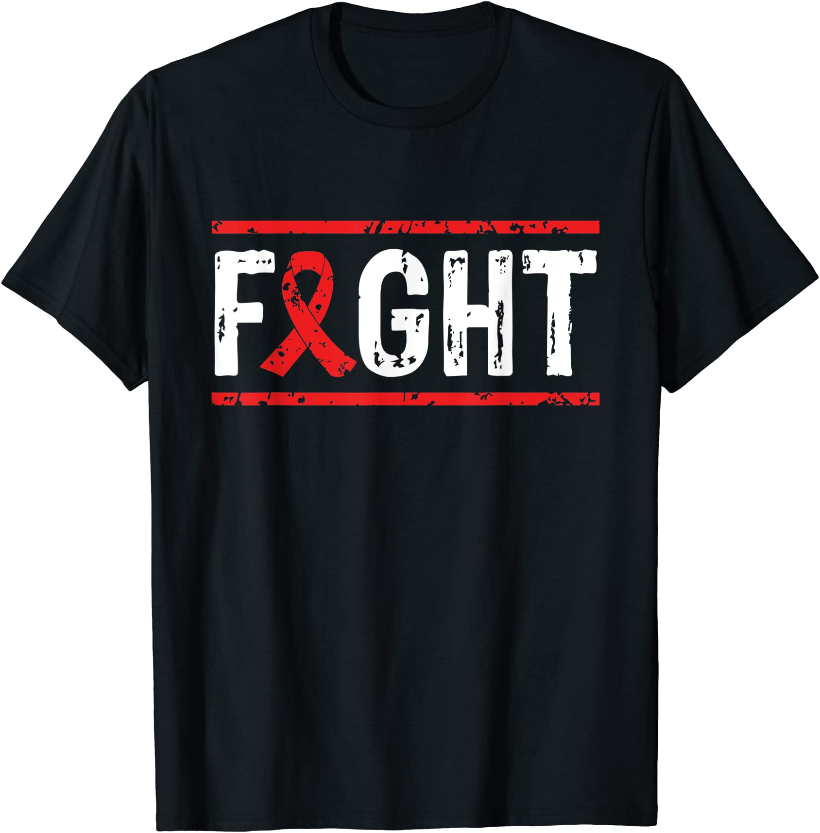 blood cancer awareness fight cancer red ribbon t shirt men - Buy t ...