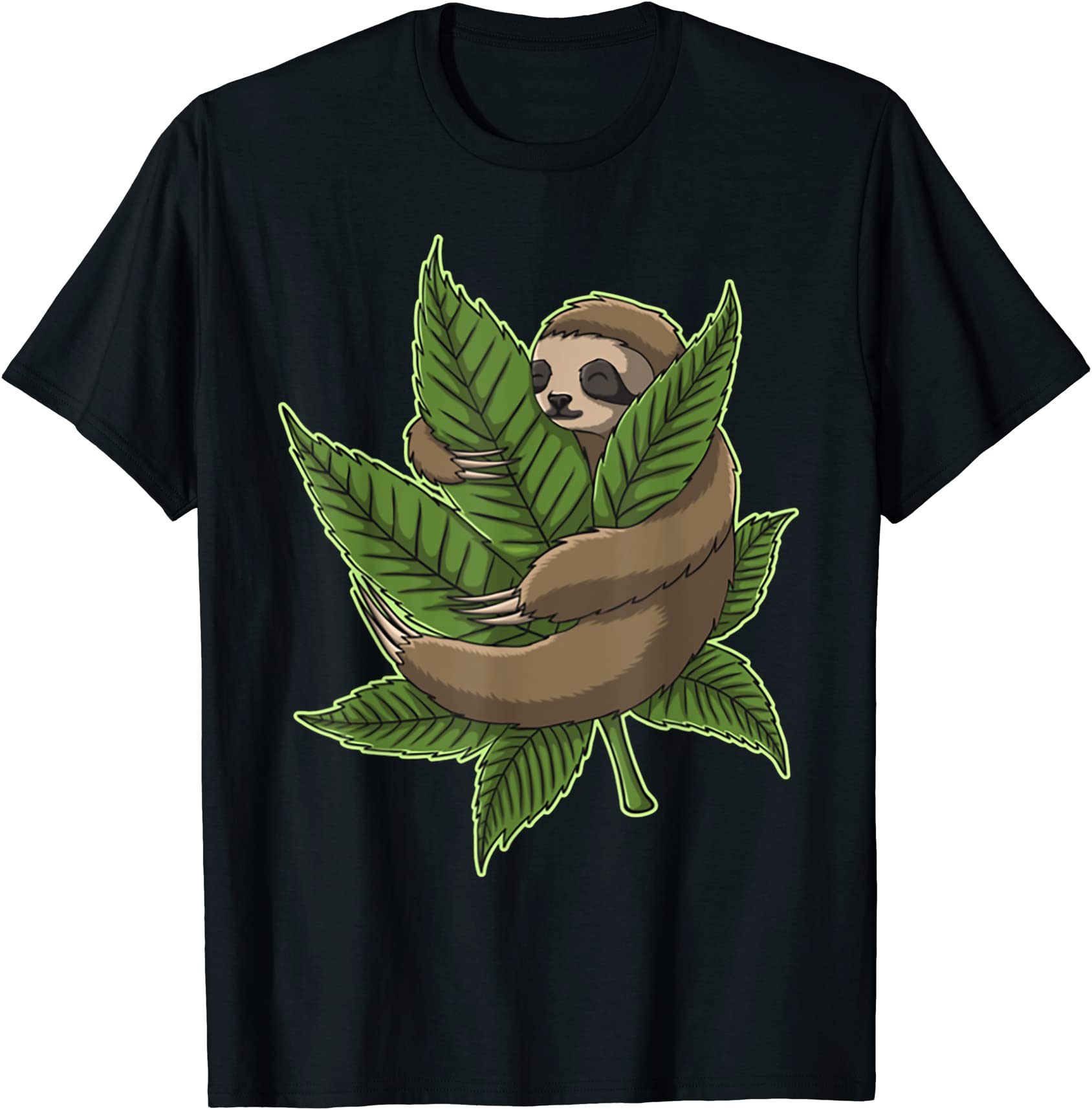 cannasloth sloth hug weed canabis 420 t shirt men - Buy t-shirt designs