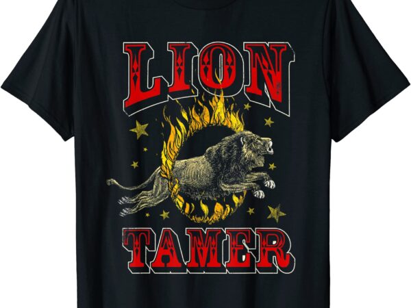 Circus staff lion tamer vintage carnival costume theme party t shirt men