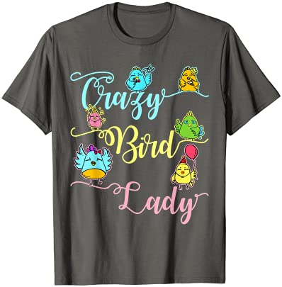 Crazy bird lady women birds lover nerd birder gifts t shirt men