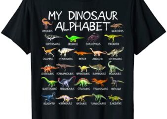 dinosaur alphabet dino abc for kids boys men women dinosaur t shirt men