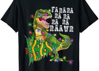 dinosaur christmas shirt fa ra rawr tree rex boys xmas gift t shirt men