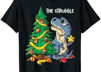 dinosaur christmas tree rex the struggle boys xmas pajamas t shirt men