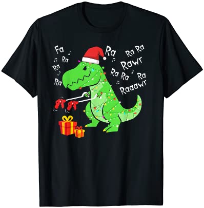 Dinosaur fa ra ra ra rawr t rex funny christmas xmas t shirt men