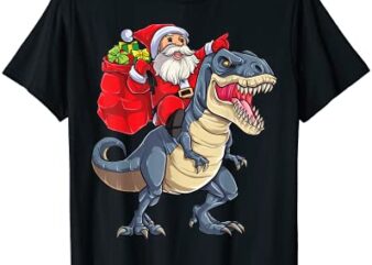 dinosaur t rex christmas santa boys men girls xmas squad t shirt men