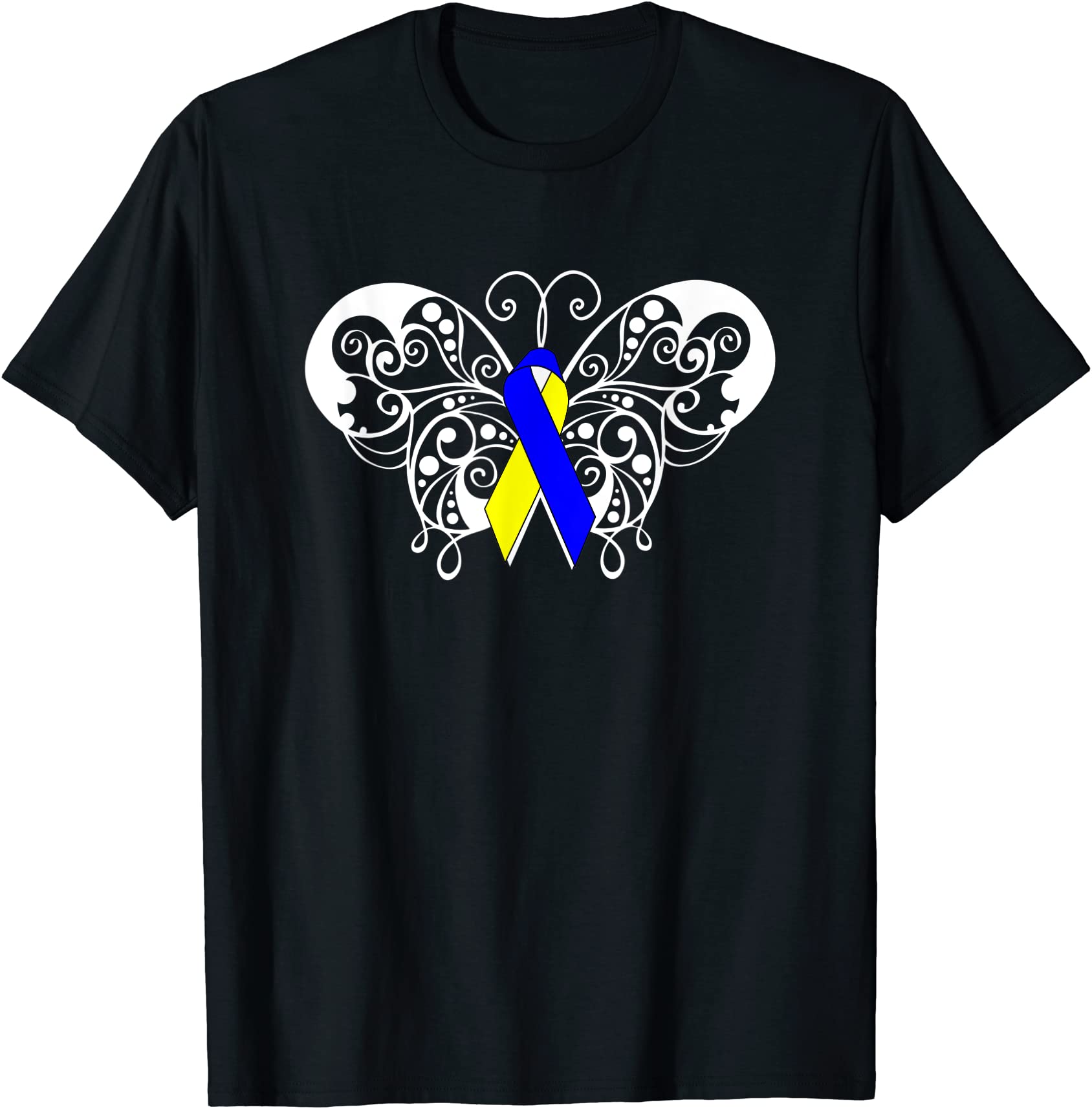 Down Syndrome Awareness T Shirt Butterfly Ribbon Men - Buy T-shirt Designs